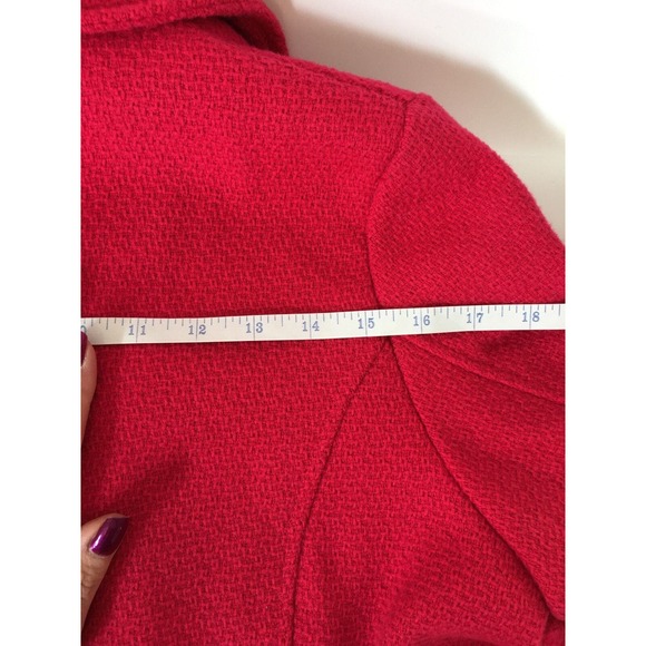 Wet Seal Junior's Jacket Sz XL Pink Wool Blend ~ Lighter Weight - Picture 7 of 11